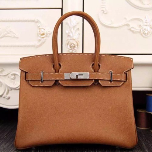 Hermes Birkin 30cm Bag In Brown Epsom Leather