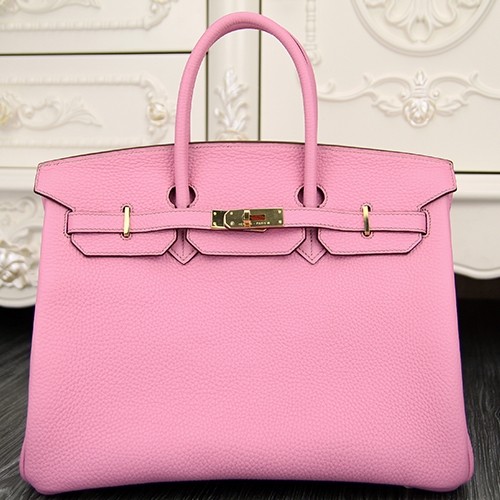 Hermes Birkin 30cm Bag In Pink Clemence Leather