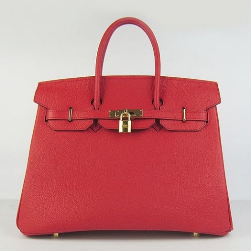 Hermes Birkin 30cm Bag In Red Togo Leather