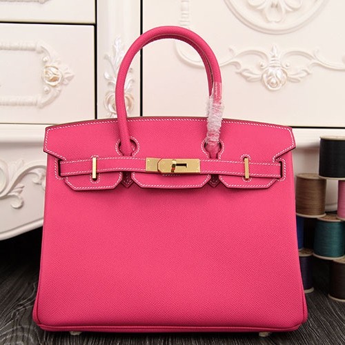 Hermes Birkin 30cm Bag In Rose Red Epsom Leather