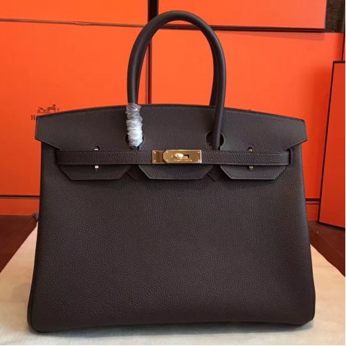 Hermes Cafe Clemence Birkin 35cm Handmade Bag