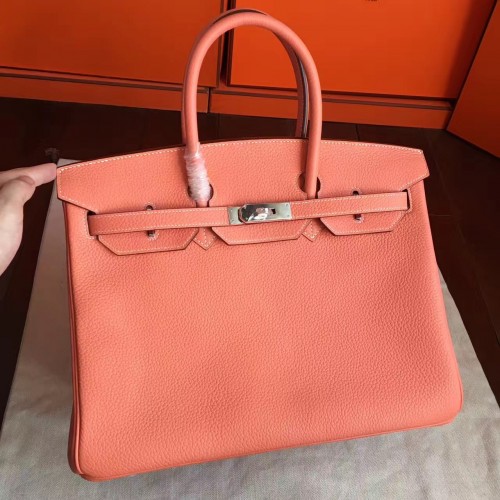 Hermes Crevette Clemence Birkin 35cm Handmade Bag