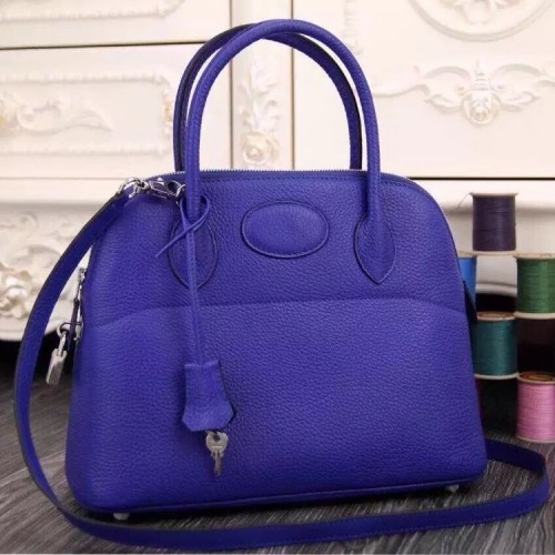 Hermes Bolide Tote Bag In Electric Blue Leather