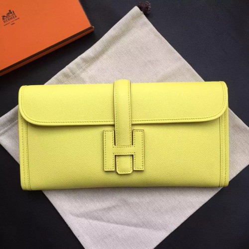 Hermes Soufre Epsom Jige Elan 29 Clutch