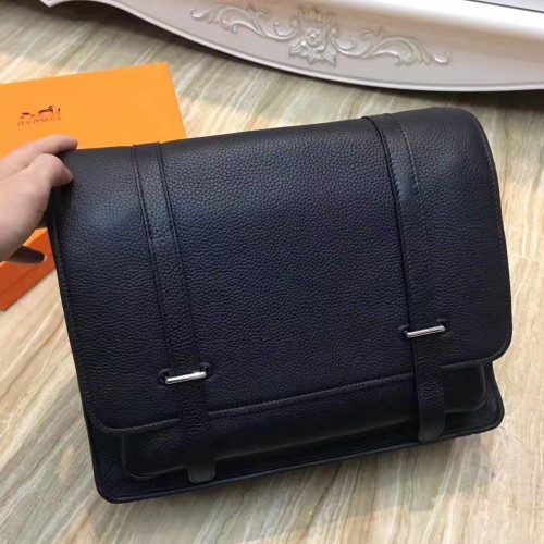 Hermes Black Steve 35 Messenger Bag