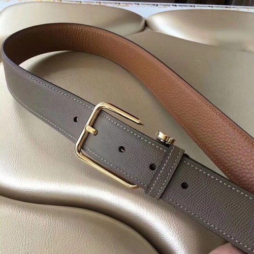 Hermes Lennox 40 MM Belt In Brown Epsom Leather