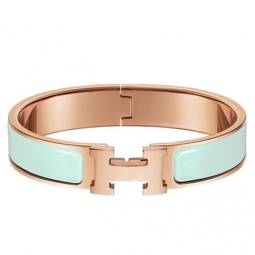 Hermes Aqua Enamel Clic H PM Bracelet