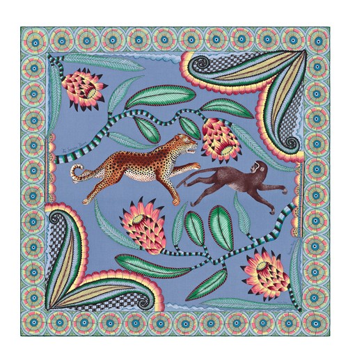 Hermes Blue Savana Dance Shawl