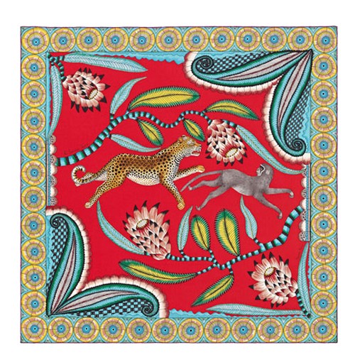 Hermes Red Savana Dance Shawl