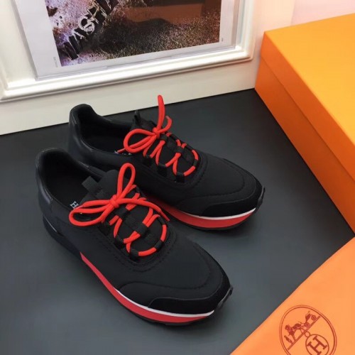 Hermes Men Black Miles Sneakers