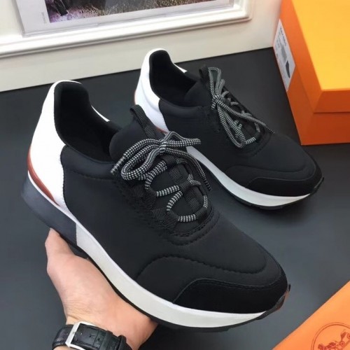 Hermes Men Noir Miles Sneakers