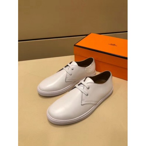 Hermes One Sneaker In White Leather