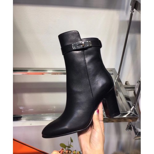 Hermes Black Joueuse Ankle Boots