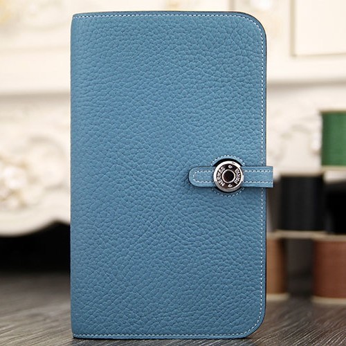 Hermes Dogon Combine Wallet In Jean Blue Leather